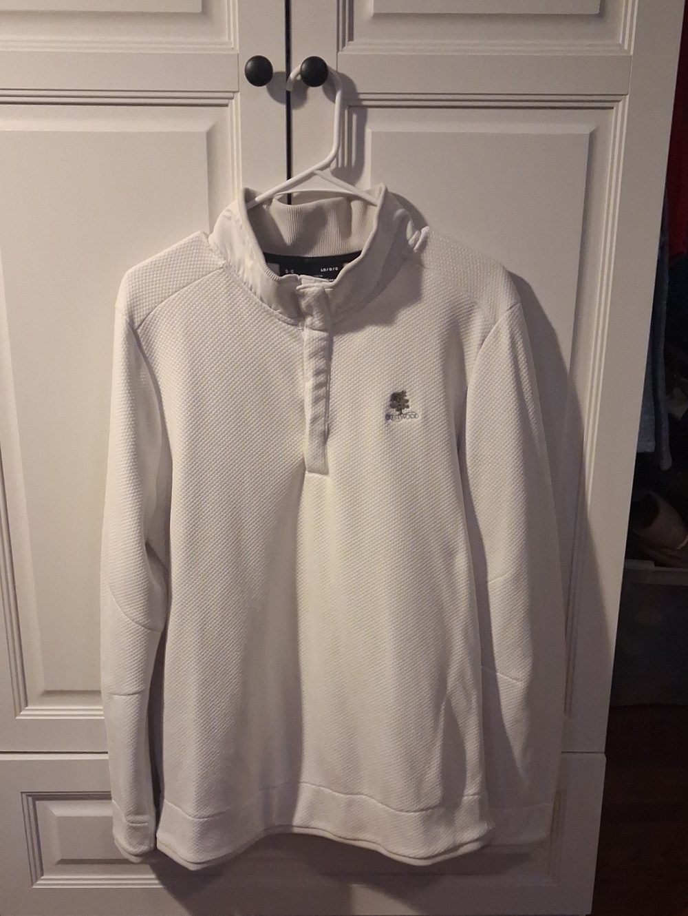 White Textured Under Armour Golf ColdGear Quarter-Zip Pullover